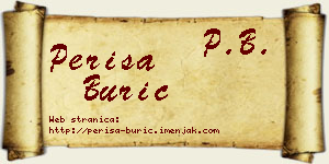 Periša Burić vizit kartica